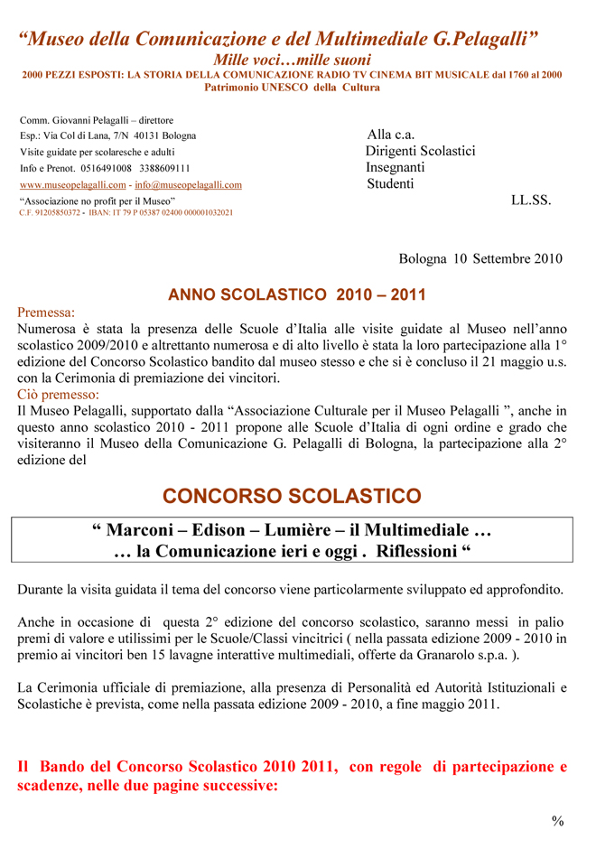 BANDO CONCORSO 2010-2011 PAG 1
